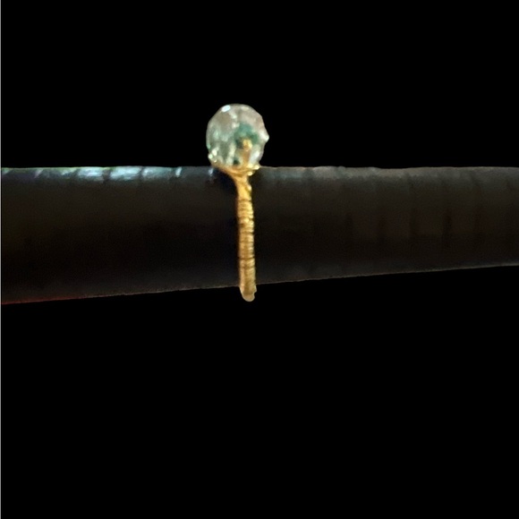 HANDMADE | STONE WIRE RING SZ 7 - Picture 2 of 5